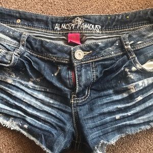 A pair of almost famous jean shorts